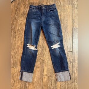 Joe's Jeans Dark Blue Skinny Ripped Denim